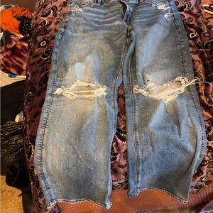 American Eagle Outfitters Curvy Straight Blue Jeans